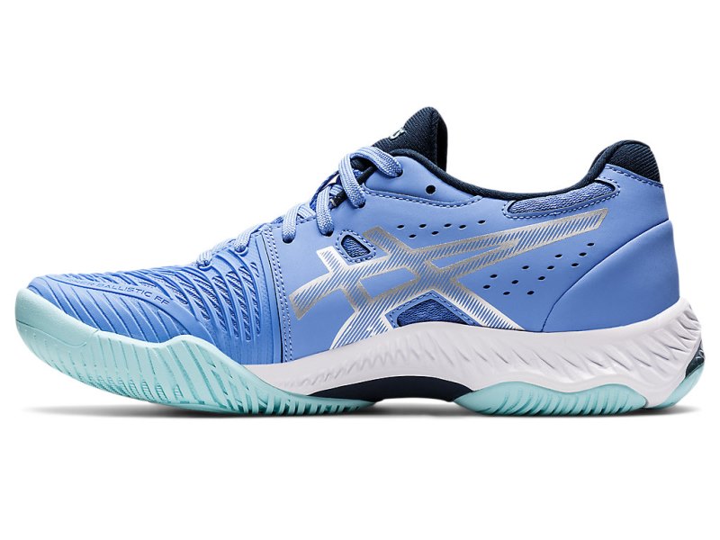 Tenis de Voleibol Asics Netburner Ballistic FF 2 Mujer Azules Plateados | MX4402-795