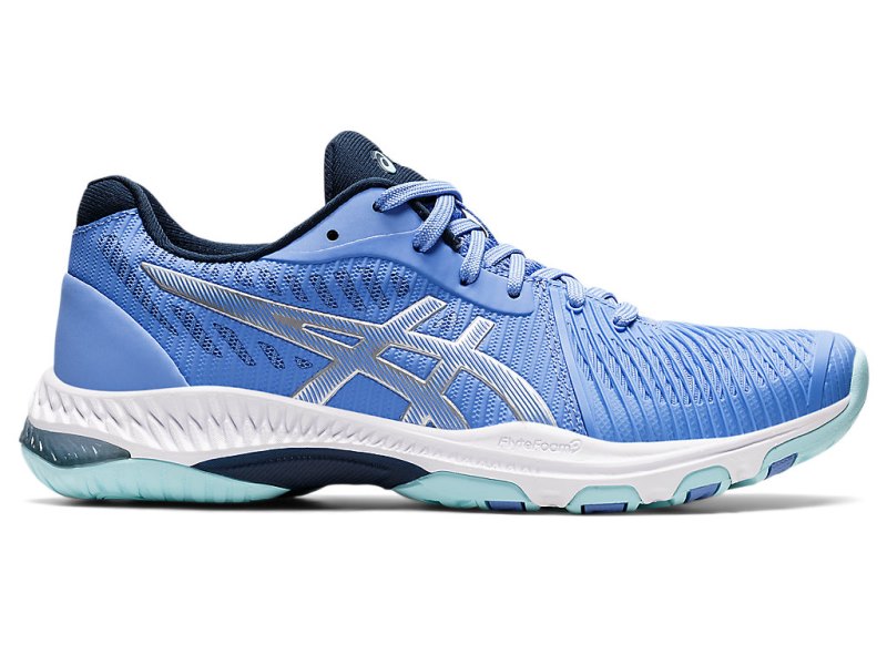 Tenis de Voleibol Asics Netburner Ballistic FF 2 Mujer Azules Plateados | MX4402-795