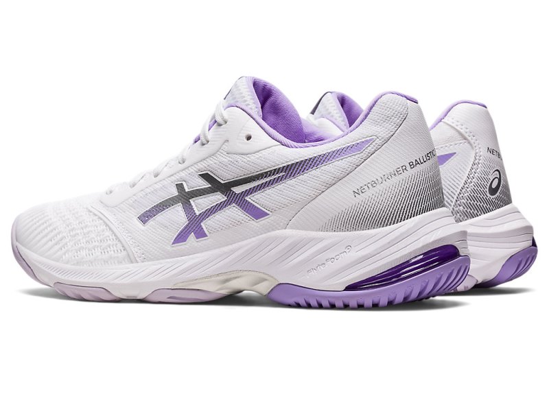 Tenis de Voleibol Asics Netburner Ballistic FF 3 Mujer Blancos Morados | MX8012-564