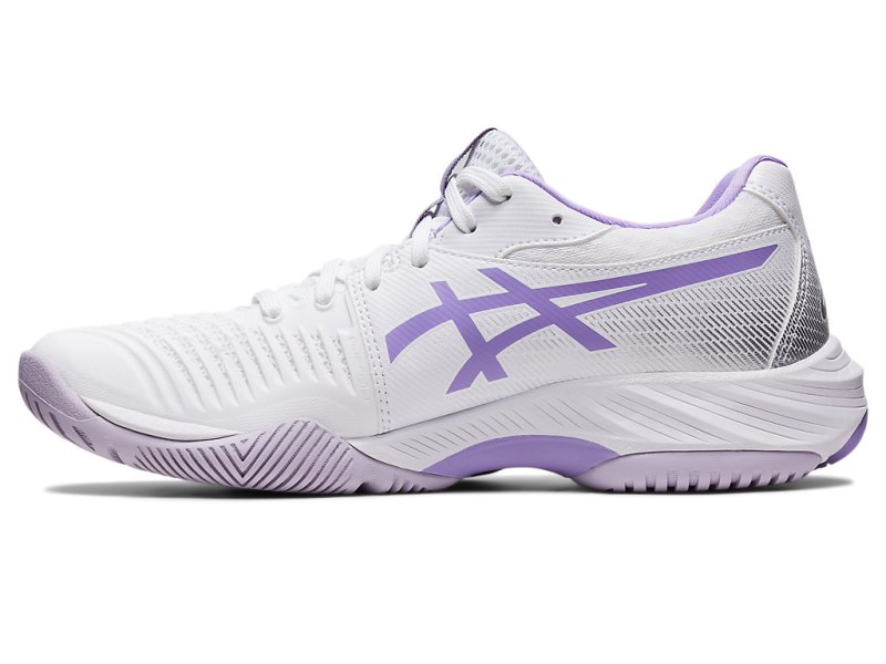 Tenis de Voleibol Asics Netburner Ballistic FF 3 Mujer Blancos Morados | MX8012-564