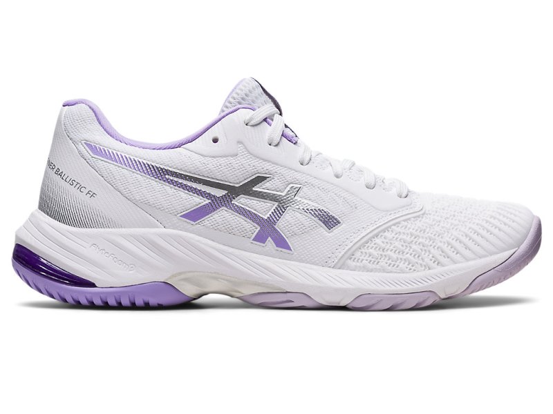 Tenis de Voleibol Asics Netburner Ballistic FF 3 Mujer Blancos Morados | MX8012-564