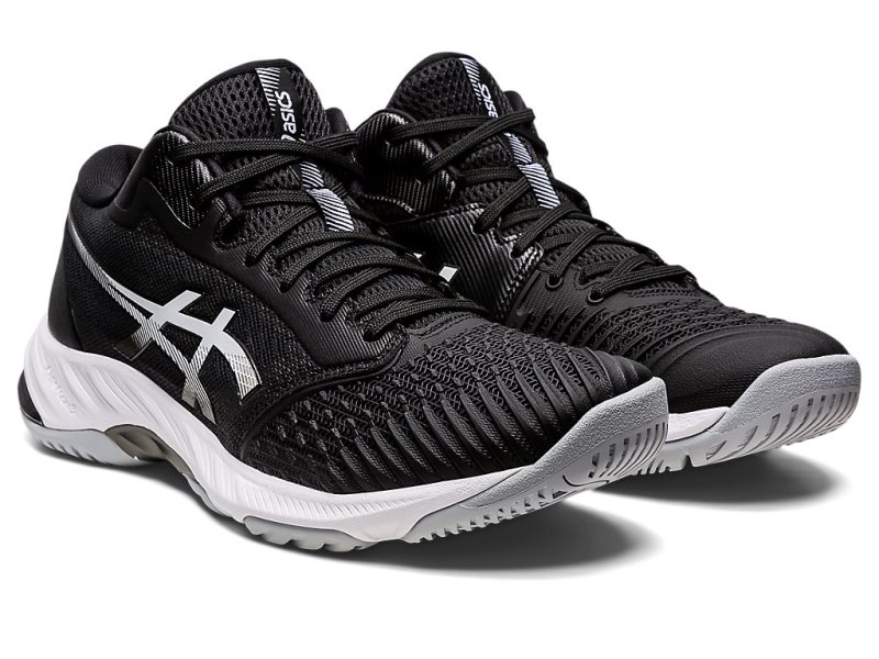 Tenis de Voleibol Asics Netburner Ballistic FF MT 3 Hombre Negros Blancos | MX8420-211