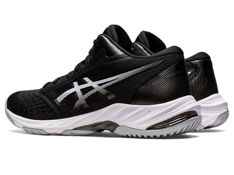 Tenis de Voleibol Asics Netburner Ballistic FF MT 3 Hombre Negros Blancos | MX8420-211