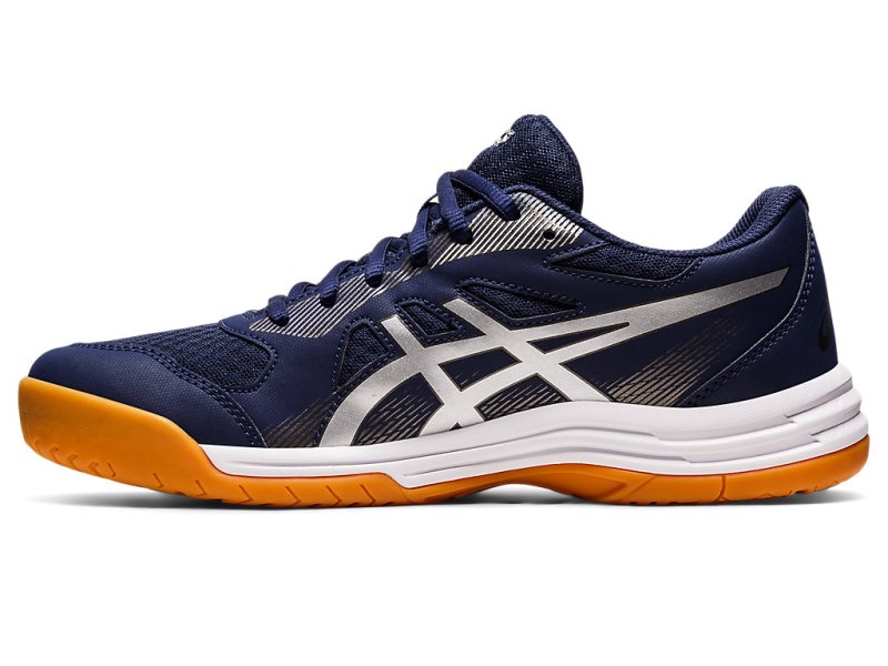 Tenis de Voleibol Asics Upcourt 5 Hombre Azul Marino Plateados | MX2217-179