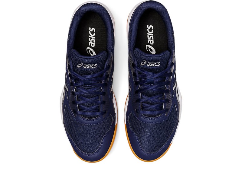 Tenis de Voleibol Asics Upcourt 5 Hombre Azul Marino Plateados | MX2217-179