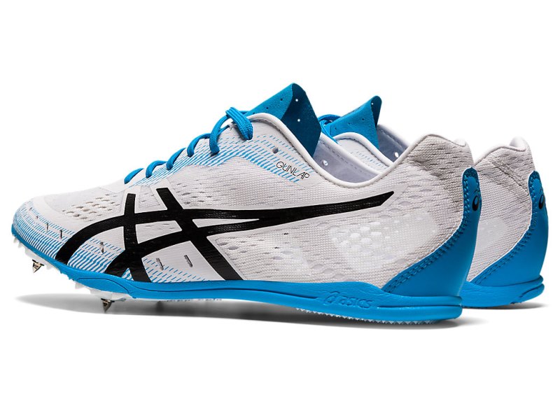 Tenis Track & Field Asics Gun Lap 2 Hombre Blancos Negros | MX3666-366