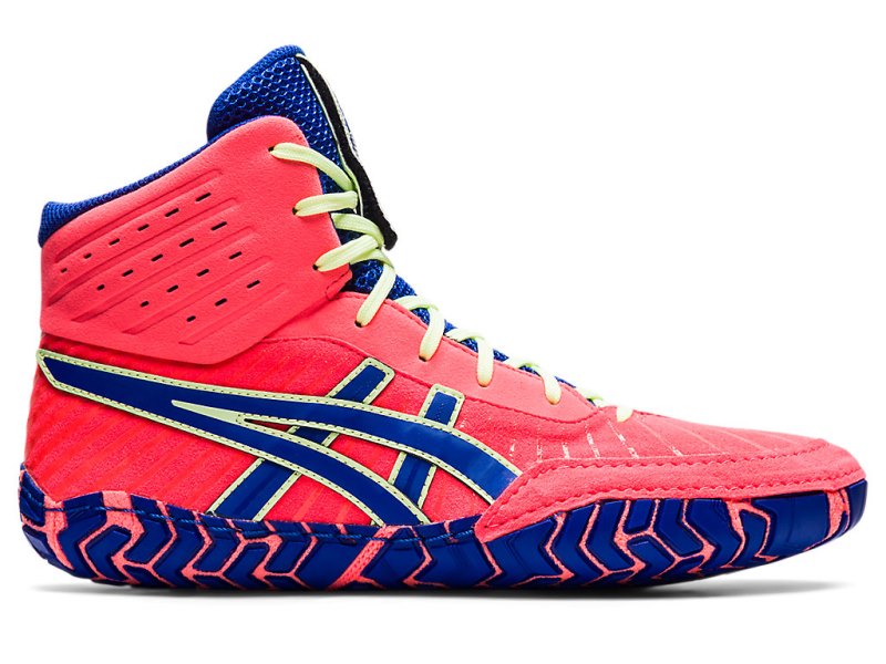 Zapatillas Wrestling Asics Aggressor 4 Hombre Coral Azules | MX5549-091