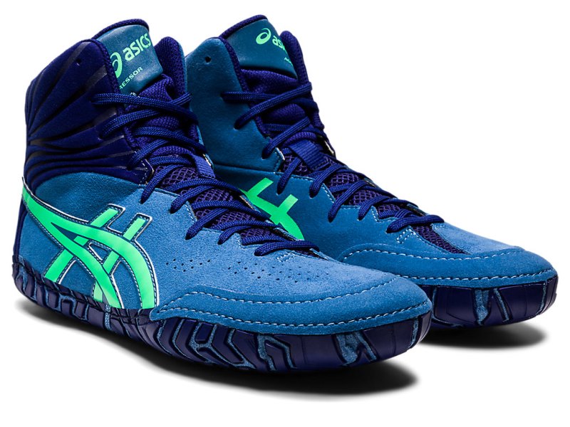 Zapatillas Wrestling Asics Aggressor 5 Hombre Azur Turquesa | MX5134-979