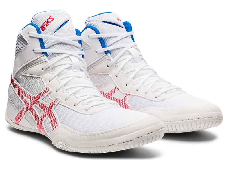 Zapatillas Wrestling Asics Matcontrol 2 Hombre Blancos Rojos | MX9639-469