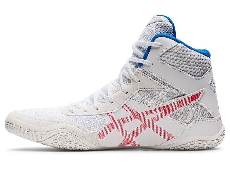 Zapatillas Wrestling Asics Matcontrol 2 Hombre Blancos Rojos | MX9639-469