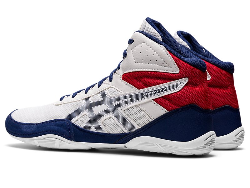 Zapatillas Wrestling Asics Matflex 6 Hombre Blancos Azules | MX0809-386