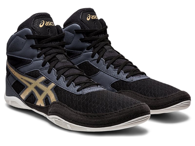 Zapatillas Wrestling Asics Matflex 6 Hombre Negros Amarillos | MX7045-468