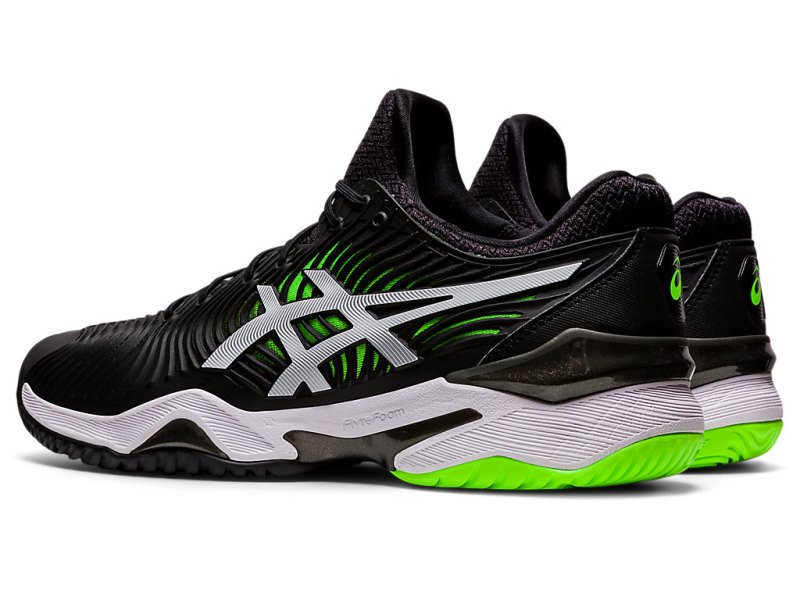 Zapatos de Tenis Asics Court FF 2 Hombre Negros Verdes | MX2469-329