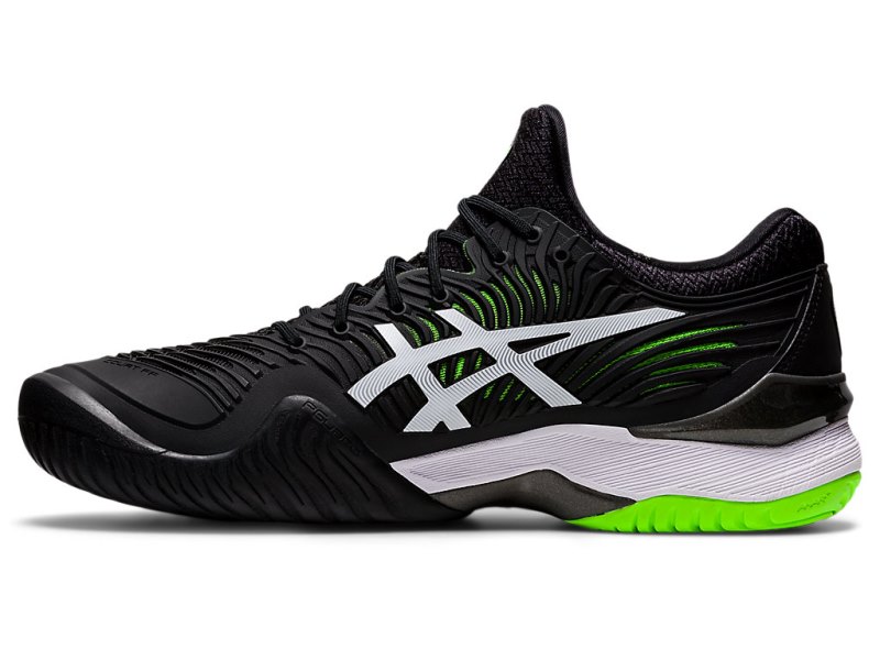 Zapatos de Tenis Asics Court FF 2 Hombre Negros Verdes | MX2469-329