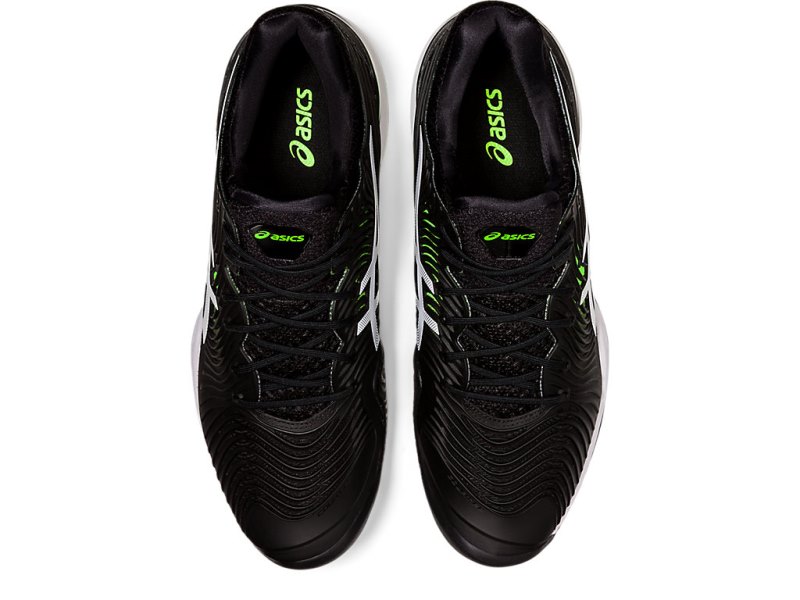 Zapatos de Tenis Asics Court FF 2 Hombre Negros Verdes | MX2469-329