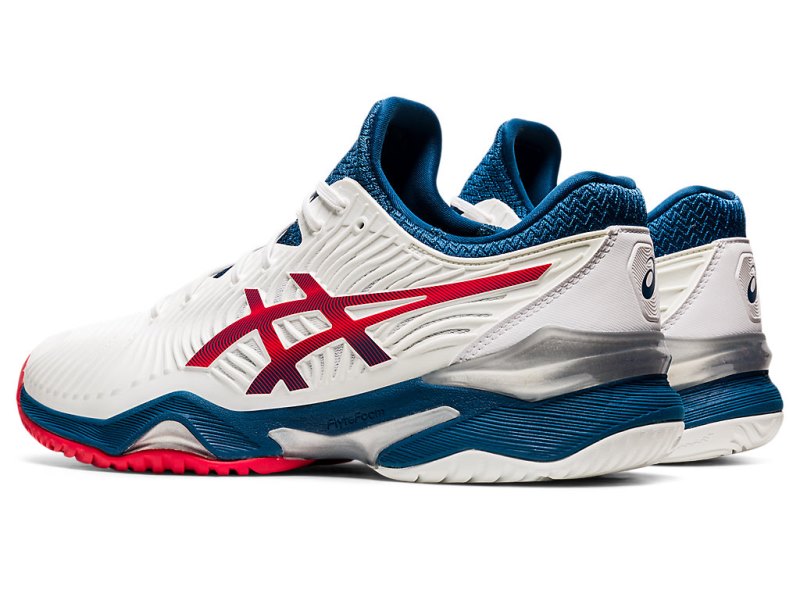 Zapatos de Tenis Asics Court FF 2 Hombre Blancos Azules | MX6950-703