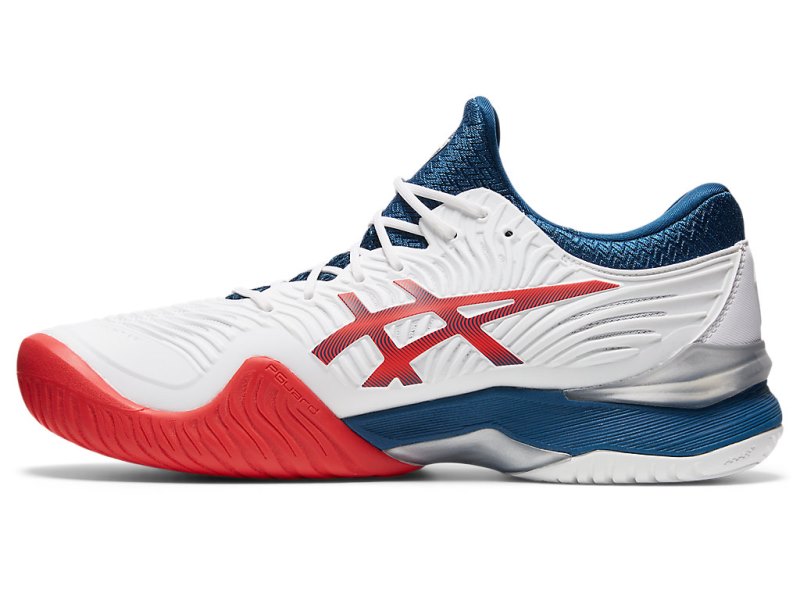 Zapatos de Tenis Asics Court FF 2 Hombre Blancos Azules | MX6950-703