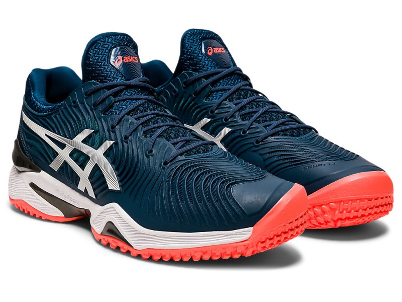 Zapatos de Tenis Asics Court FF 2 OC Hombre Azules Blancos | MX6699-754