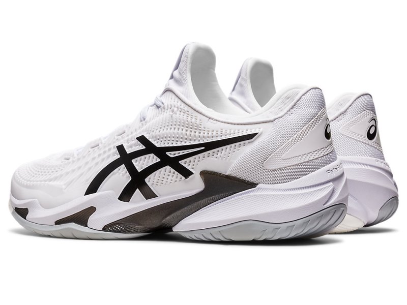 Zapatos de Tenis Asics Court FF 3 Hombre Blancos Negros | MX6768-290