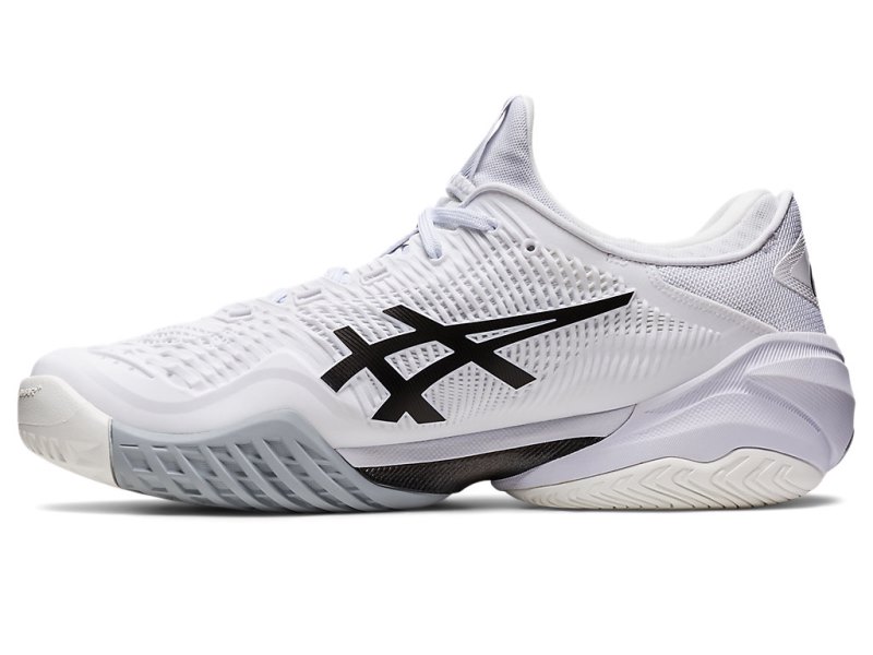 Zapatos de Tenis Asics Court FF 3 Hombre Blancos Negros | MX6768-290