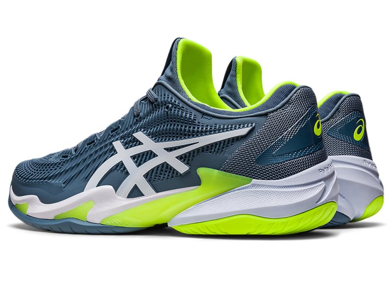 Zapatos de Tenis Asics Court FF 3 Hombre Grises Azules Blancos | MX9845-083