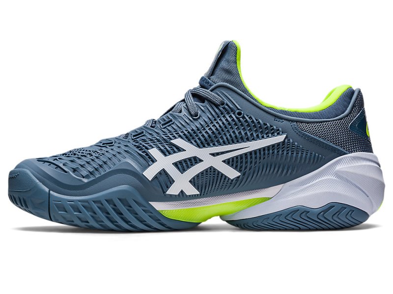 Zapatos de Tenis Asics Court FF 3 Hombre Grises Azules Blancos | MX9845-083