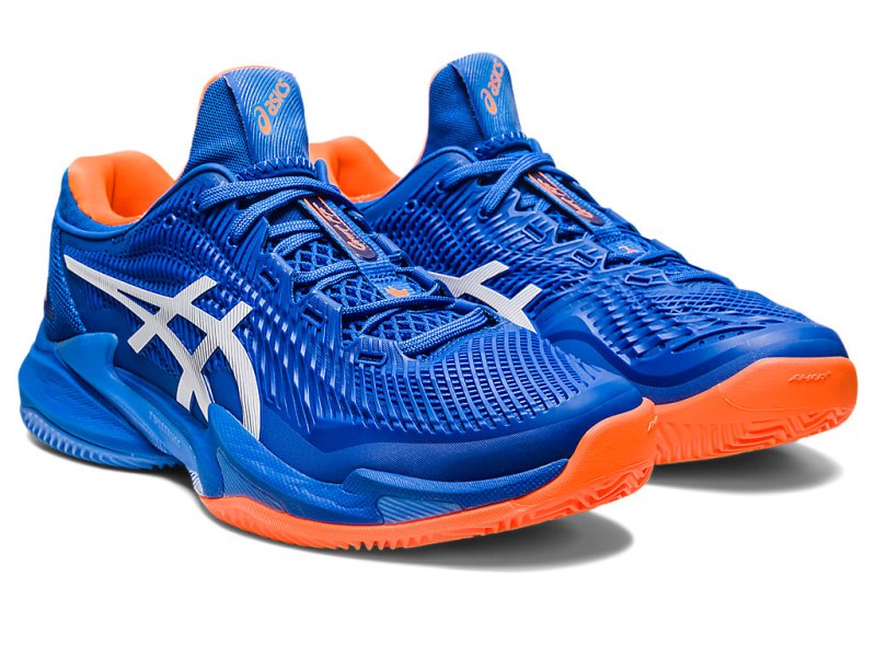 Zapatos de Tenis Asics Court FF 3 Novak Clay Hombre Azules Blancos | MX4244-299