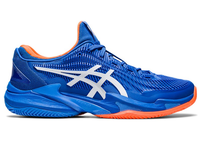 Zapatos de Tenis Asics Court FF 3 Novak Clay Hombre Azules Blancos | MX4244-299