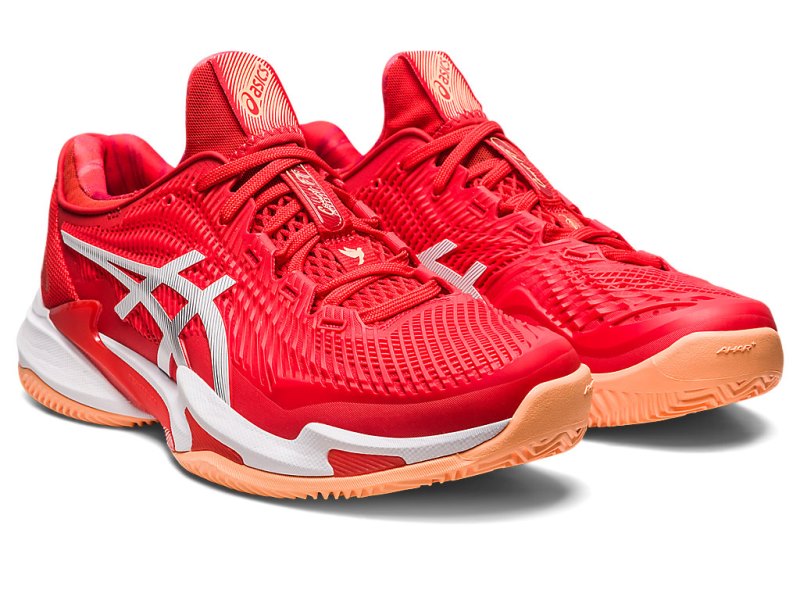 Zapatos de Tenis Asics Court FF 3 Novak Clay Hombre Rojos Blancos | MX7618-338