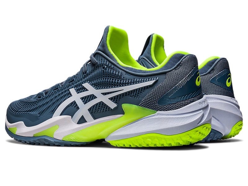 Zapatos de Tenis Asics Court FF 3 OC Hombre Grises Azules Blancos | MX5967-751