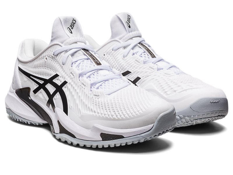 Zapatos de Tenis Asics Court FF 3 OC Hombre Blancos Negros | MX8159-929