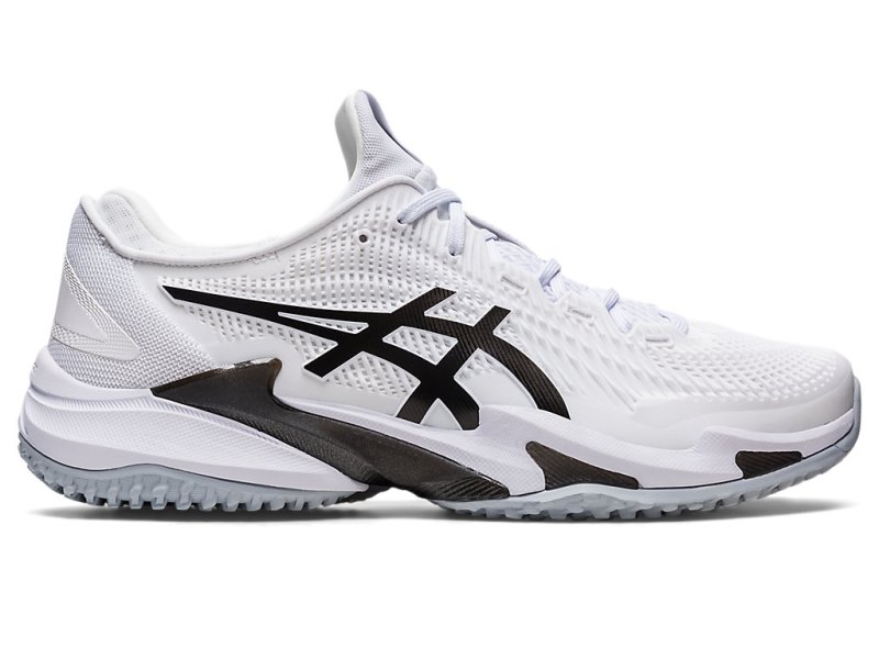 Zapatos de Tenis Asics Court FF 3 OC Hombre Blancos Negros | MX8159-929