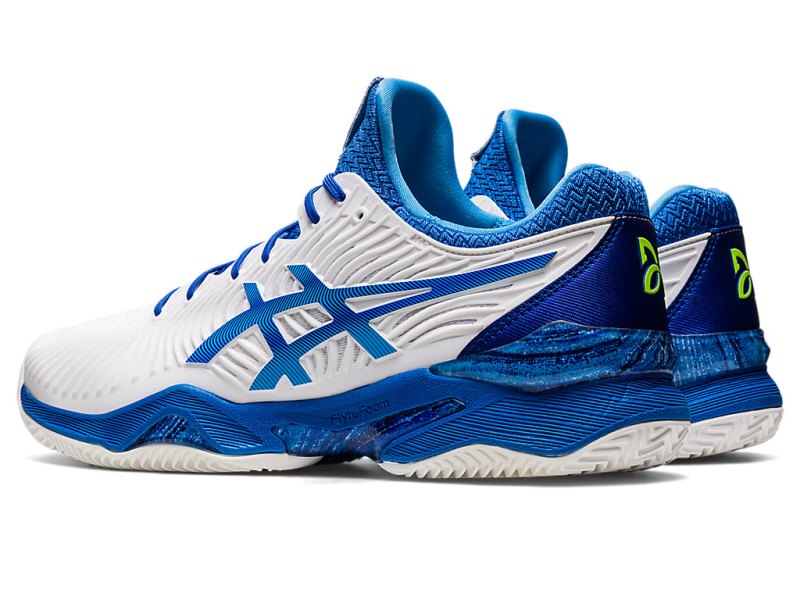 Zapatos de Tenis Asics Court FF Novak Clay Hombre Blancos Azules | MX7307-998