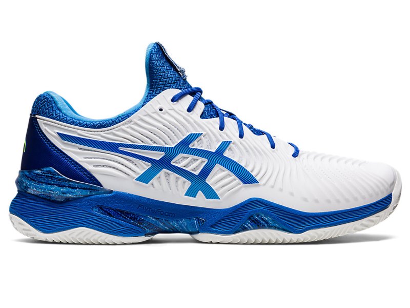 Zapatos de Tenis Asics Court FF Novak Clay Hombre Blancos Azules | MX7307-998