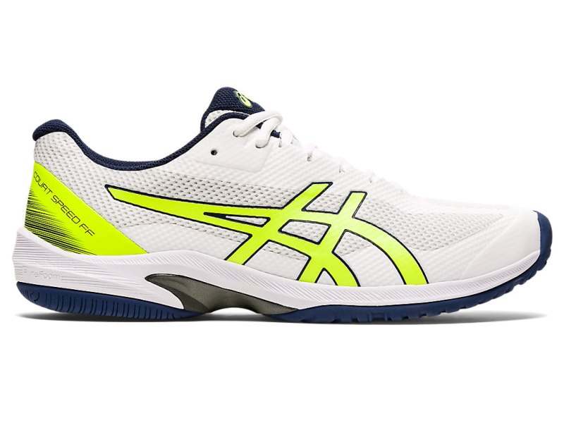 Zapatos de Tenis Asics Court Speed FF Hombre Blancos Amarillos | MX8129-588