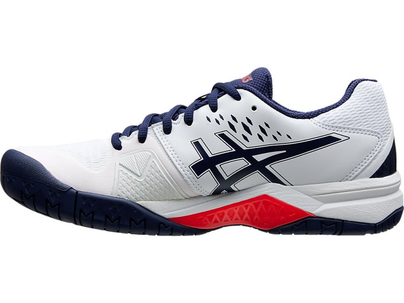 Zapatos de Tenis Asics Gel-challenger 12 Mujer Blancos Azul Marino | MX0588-423