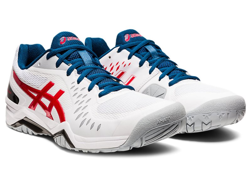 Zapatos de Tenis Asics Gel-challenger 12 Hombre Blancos Rojos | MX7319-095