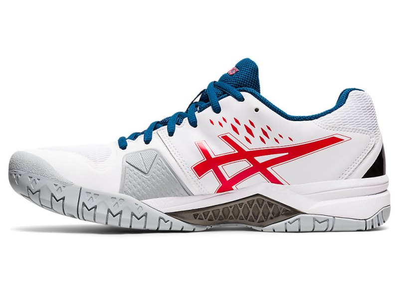 Zapatos de Tenis Asics Gel-challenger 12 Hombre Blancos Rojos | MX7319-095