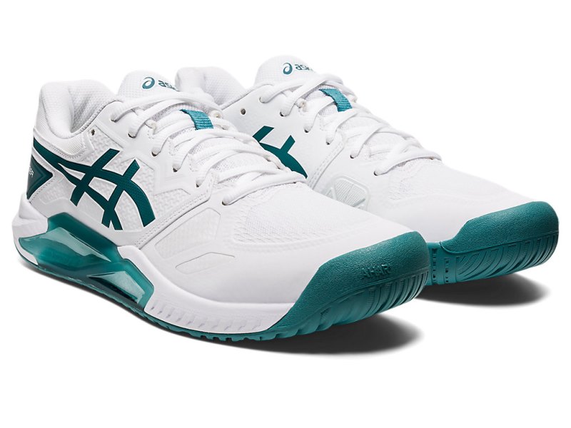 Zapatos de Tenis Asics Gel-challenger 13 Hombre Blancos Verdes Oscuro | MX1448-777