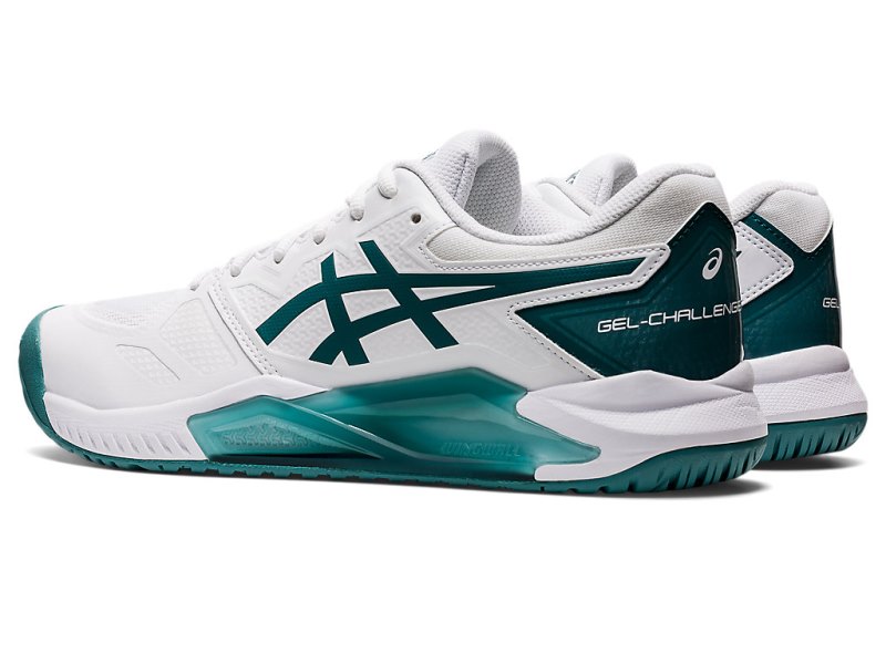 Zapatos de Tenis Asics Gel-challenger 13 Hombre Blancos Verdes Oscuro | MX1448-777