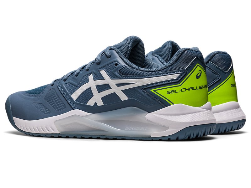 Zapatos de Tenis Asics Gel-challenger 13 Hombre Grises Azules Blancos | MX2849-388