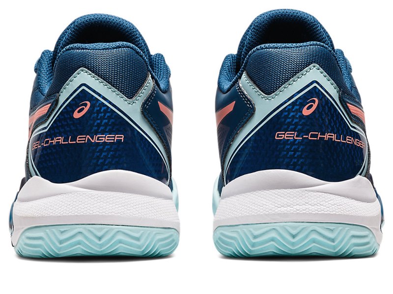 Zapatos de Tenis Asics Gel-challenger 13 Clay Mujer Azules Claro Coral | MX3803-918