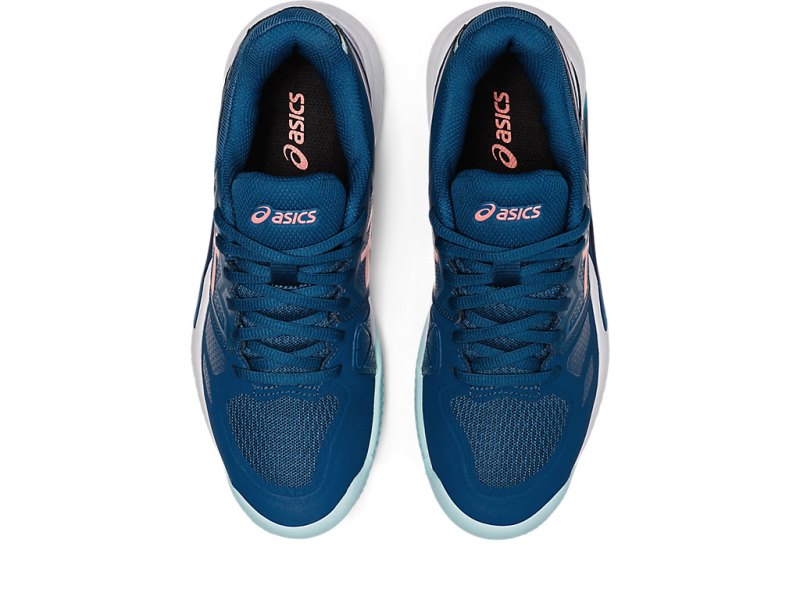 Zapatos de Tenis Asics Gel-challenger 13 Clay Mujer Azules Claro Coral | MX3803-918