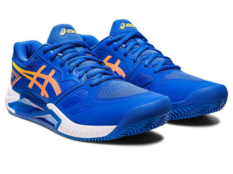 Zapatos de Tenis Asics Gel-challenger 13 Clay Hombre Azules Naranjas | MX6368-307