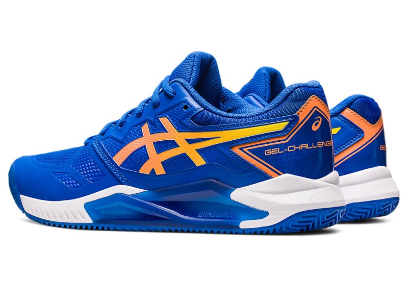 Zapatos de Tenis Asics Gel-challenger 13 Clay Hombre Azules Naranjas | MX6368-307