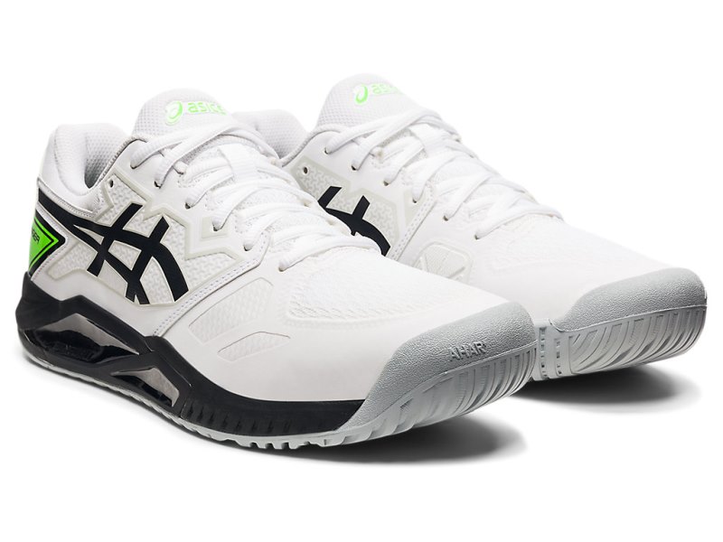 Zapatos de Tenis Asics Gel-challenger 13 Hombre Blancos Verdes | MX7499-209