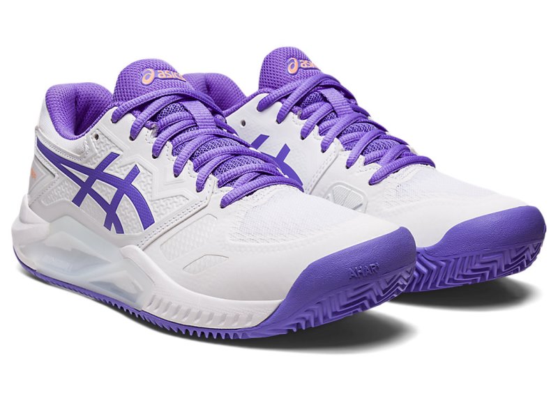 Zapatos de Tenis Asics Gel-challenger 13 Clay Mujer Blancos Morados | MX8846-518