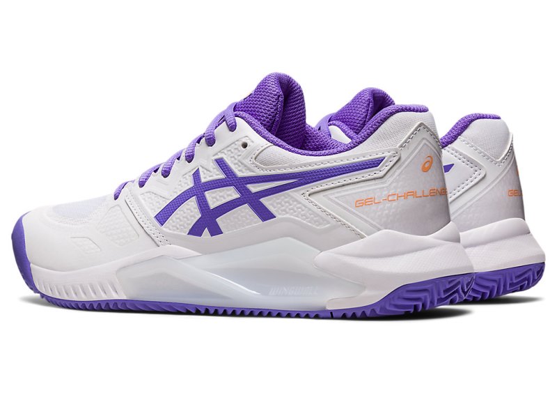 Zapatos de Tenis Asics Gel-challenger 13 Clay Mujer Blancos Morados | MX8846-518