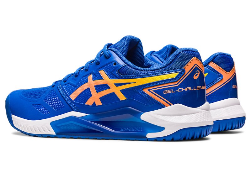 Zapatos de Tenis Asics Gel-challenger 13 Hombre Azules Naranjas | MX9647-625