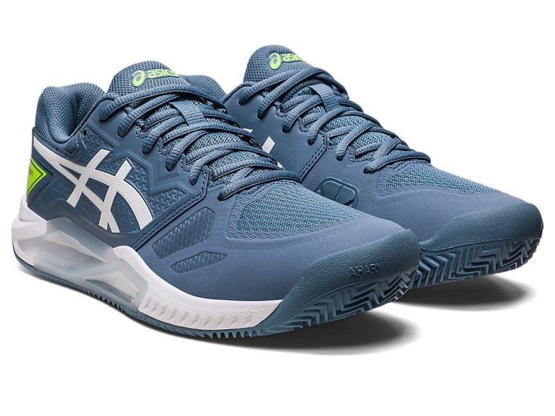 Zapatos de Tenis Asics Gel-challenger 13 Clay Hombre Grises Azules Blancos | MX9687-811